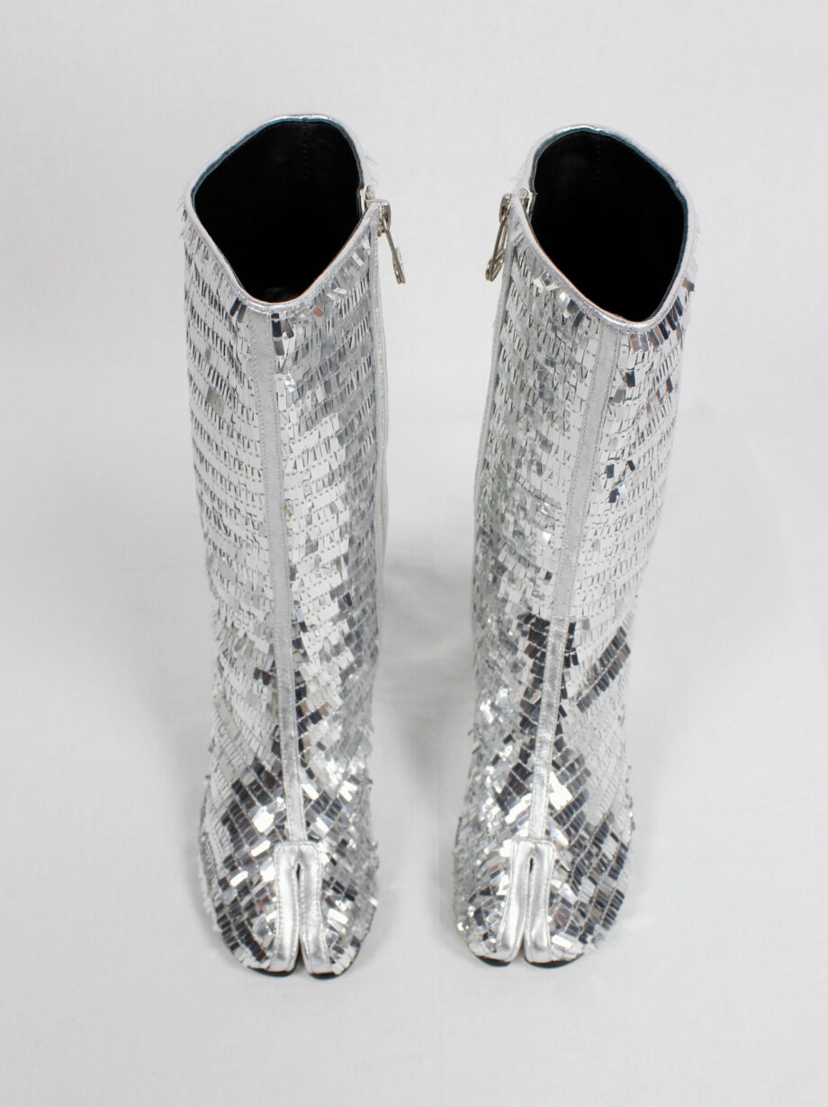 Maison Martin Margiela discot tabi boots covered in silver sequins (10)