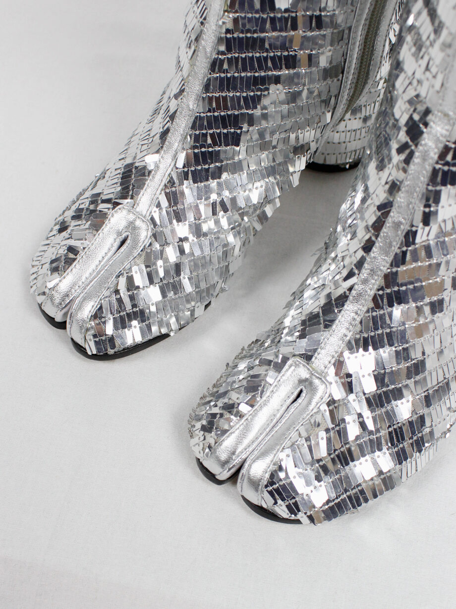 Maison Martin Margiela discot tabi boots covered in silver sequins (15)