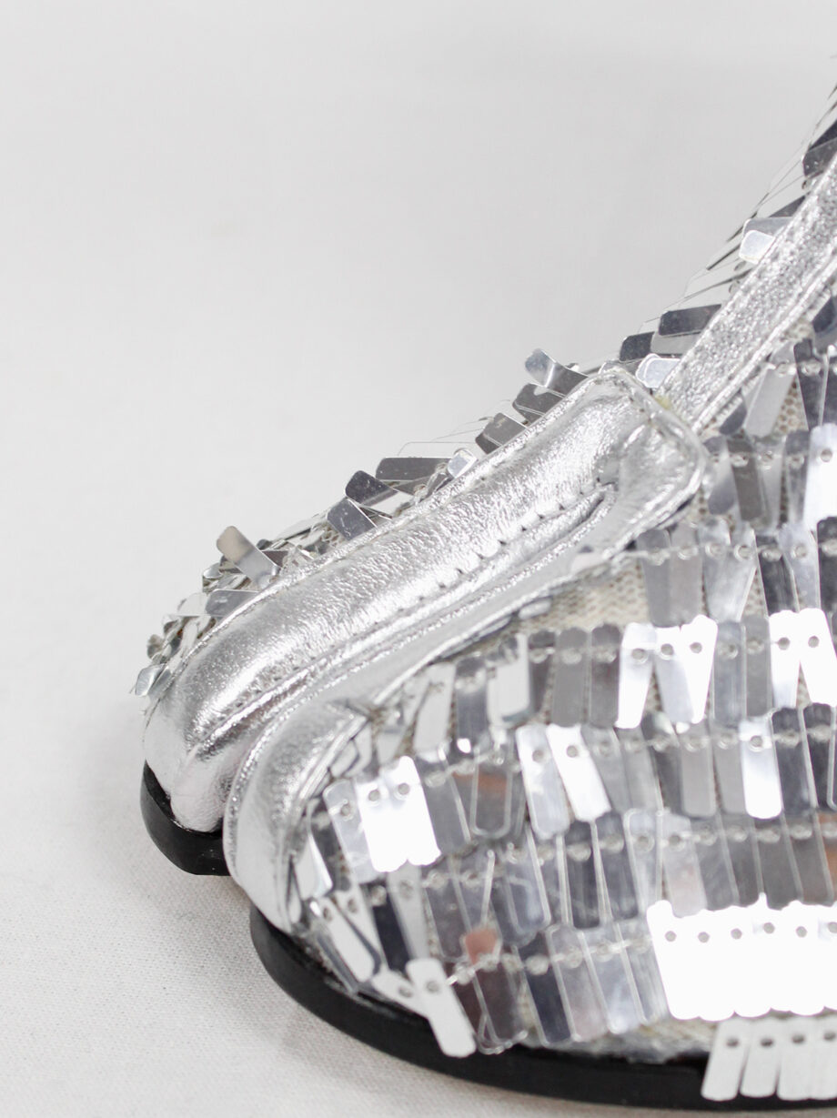 Maison Martin Margiela discot tabi boots covered in silver sequins (20)