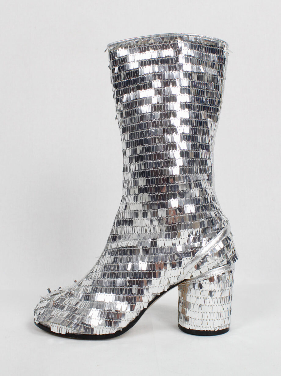 Maison Martin Margiela discot tabi boots covered in silver sequins (24)