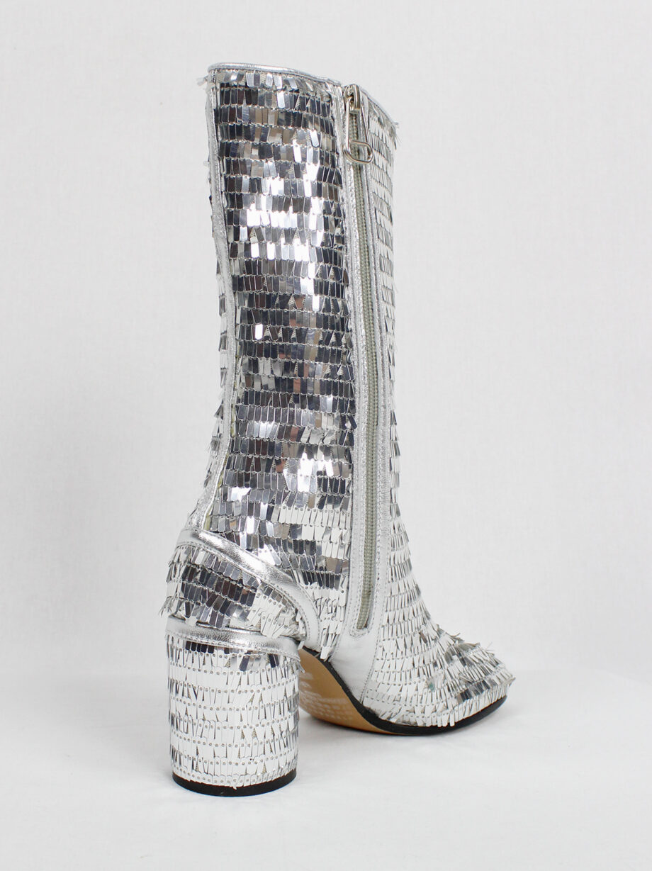 Maison Martin Margiela discot tabi boots covered in silver sequins (4)