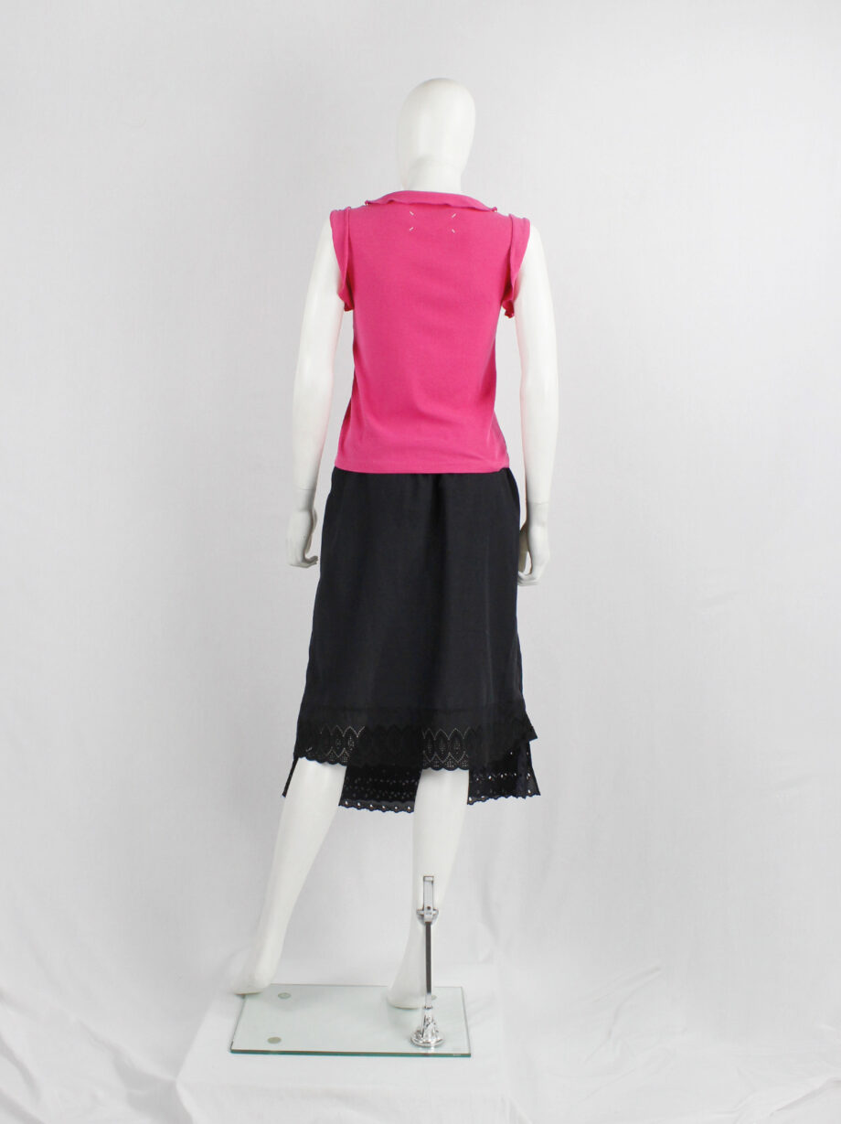 Maison Martin Margiela reproduction of a 1993 pink top with shoulder snap buttons spring 1999 (9)