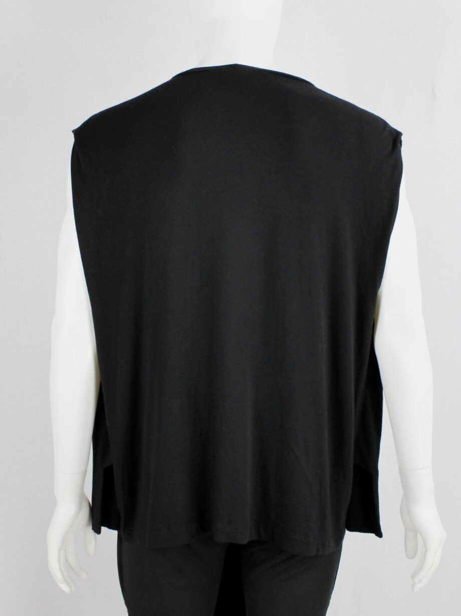 Rad by Rad Hourani black sleeveless top with attached geometric panels (1)