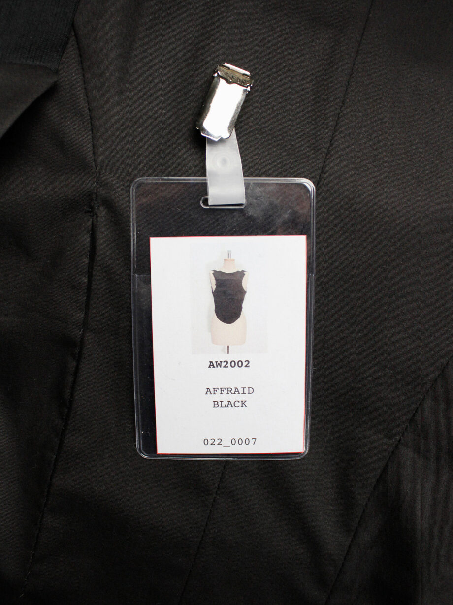af Vandevorst black panneled back harness with rows of ruffles fall 2002 (7)