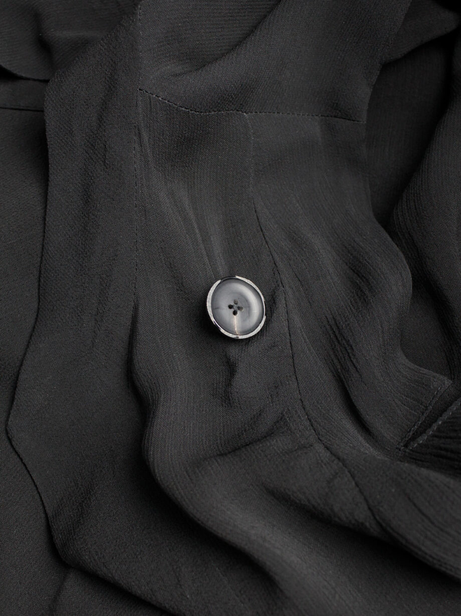 Ann Demeulemeester black long asymmetric waistcoat with braided tassels spring 2012 (11)