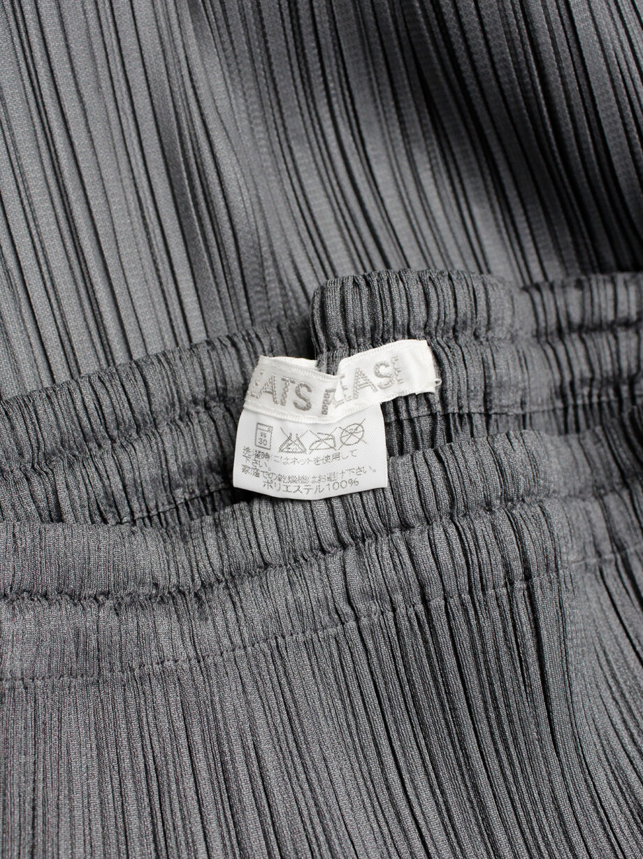 Issey Miyake Pleats Please grey midi-length pencil skirt with fine pleats (7)
