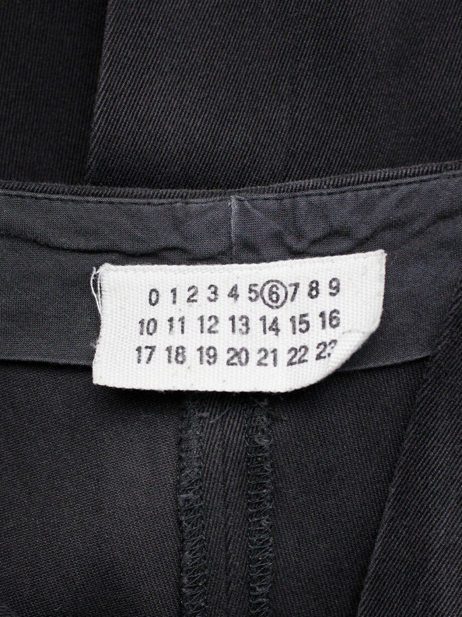 Maison Martin Margiela 6 dark grey waistless maxi skirt with fake pockets fall 1999 (11)