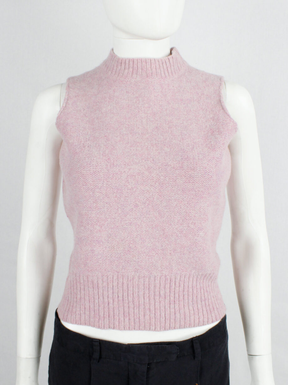 Maison Martin Margiela 6 pink top with mock turtleneck by Miss Deanna 1990s (13)
