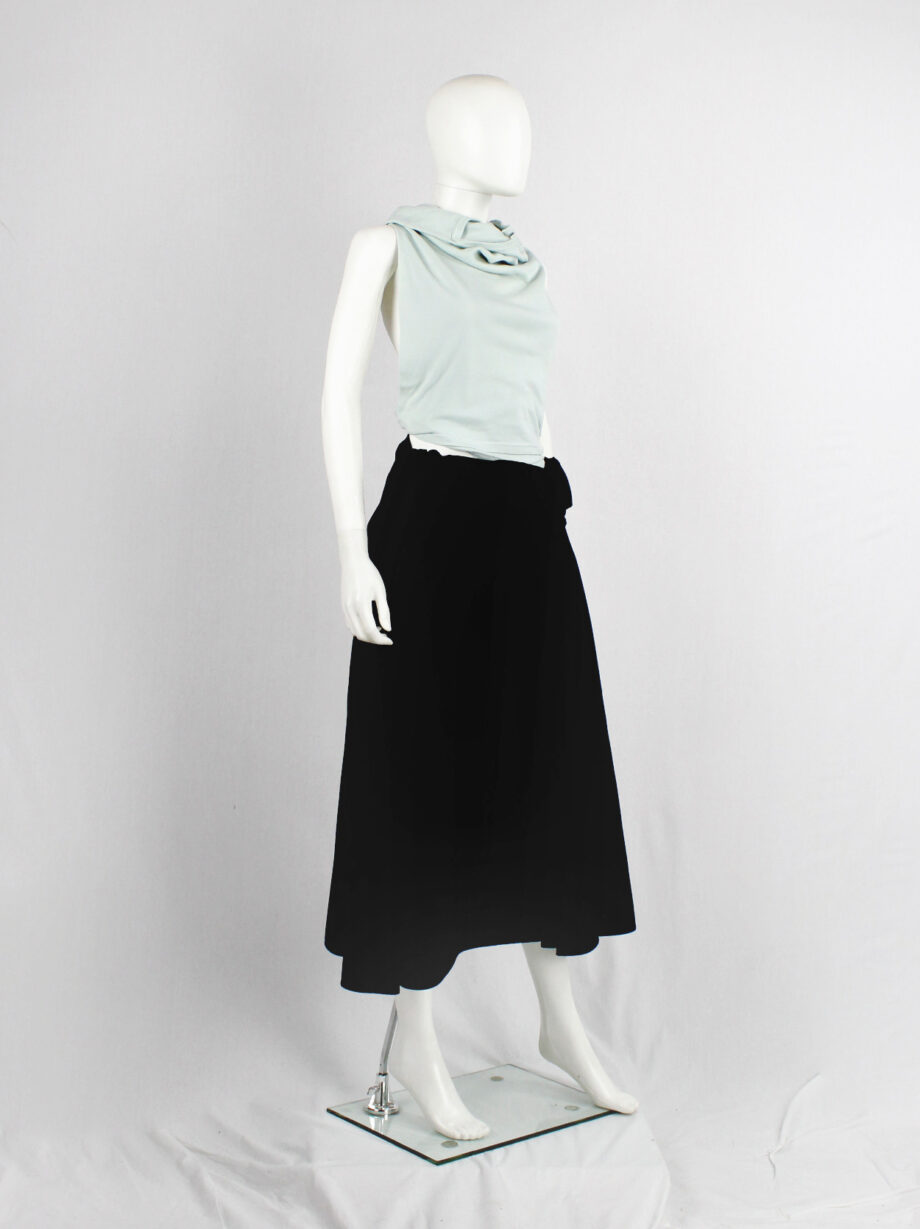 Maison Martin Margiela artisanal mint top made of a jumper with twisted sleeves (10)