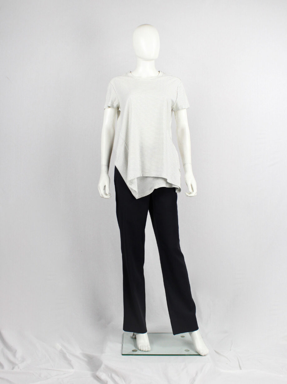 Maison Martin Margiela white inside out t-shirt hanging on the front of the body spring 2003 (11)