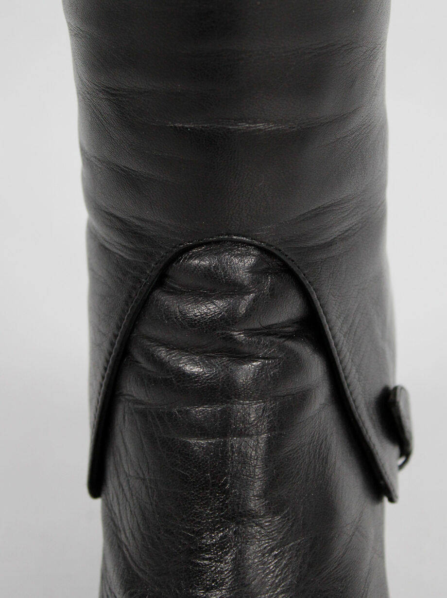 af Vandevorst black leather riding boots with chaps spring 2001 (21)
