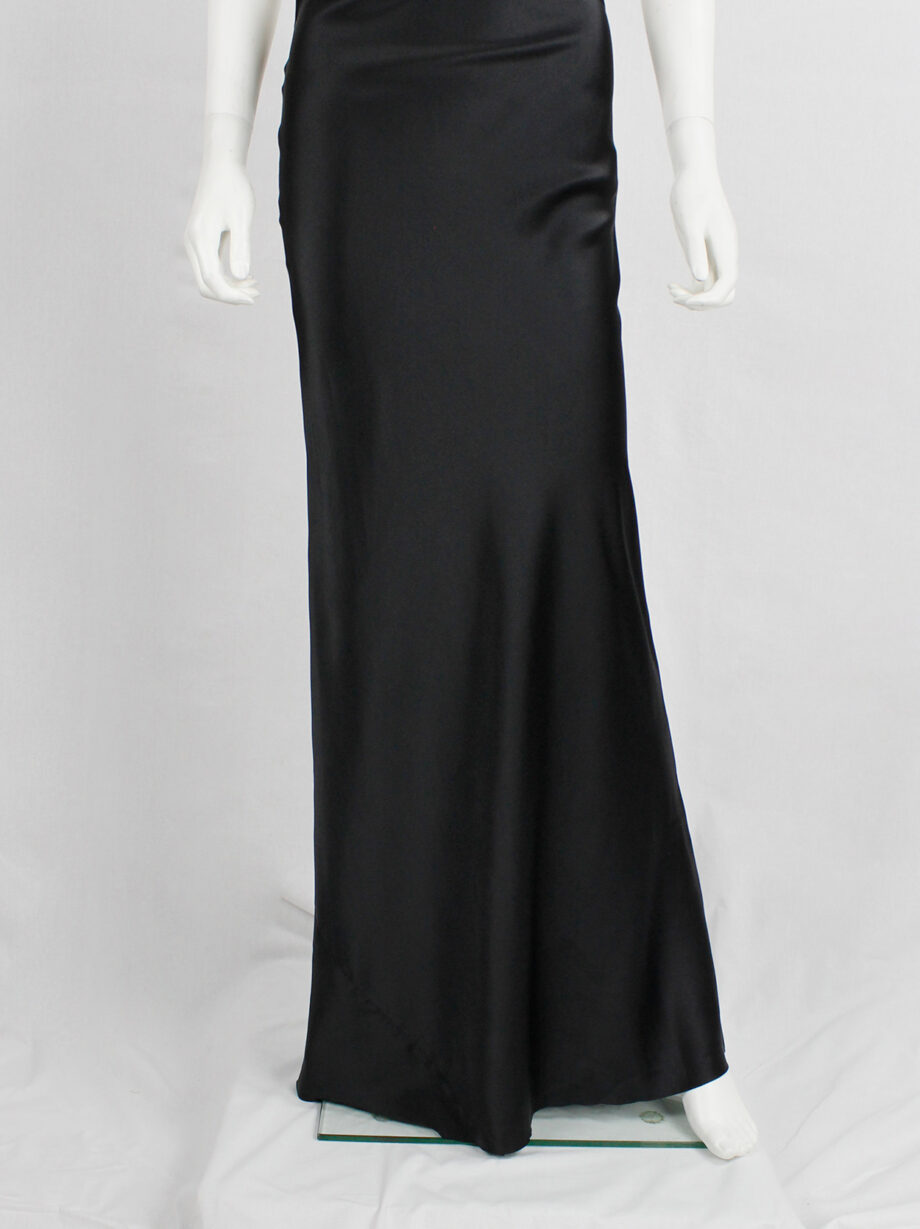 Ann Demeulemeester black backless maxi dress with fine back strap spring 2006 (13)