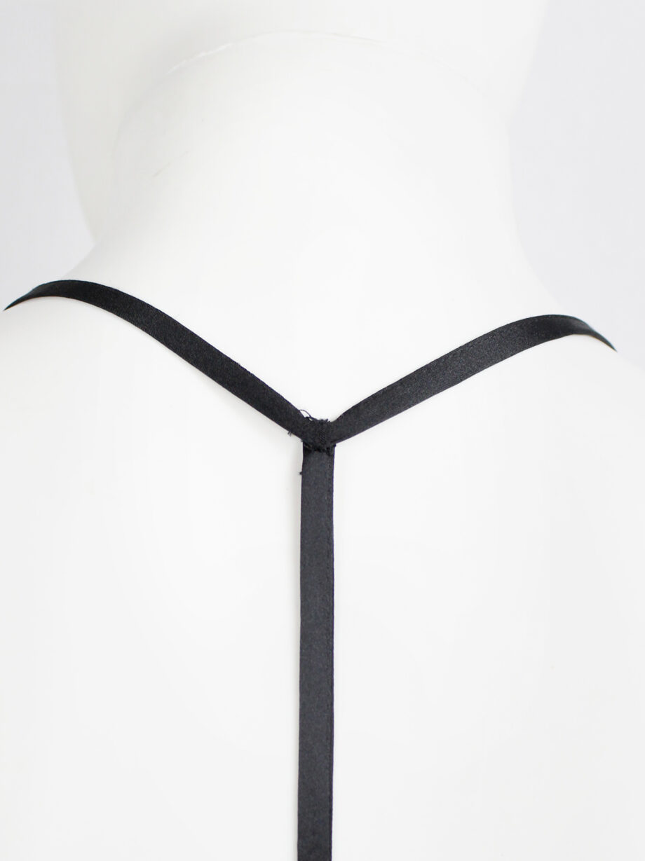Ann Demeulemeester black backless maxi dress with fine back strap spring 2006 (5)