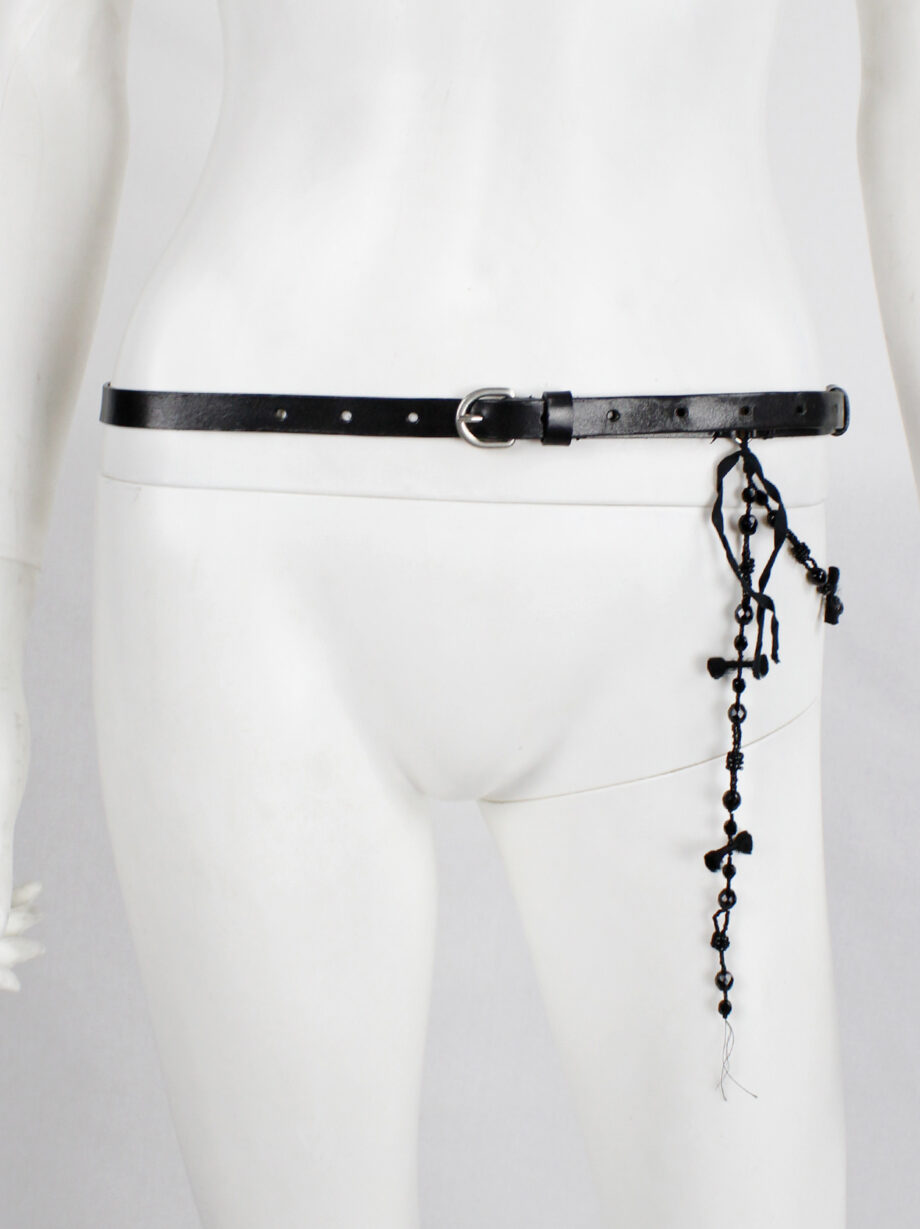 Ann Demeulemeester black belt with beaded rosary chain fall 2005 (1)