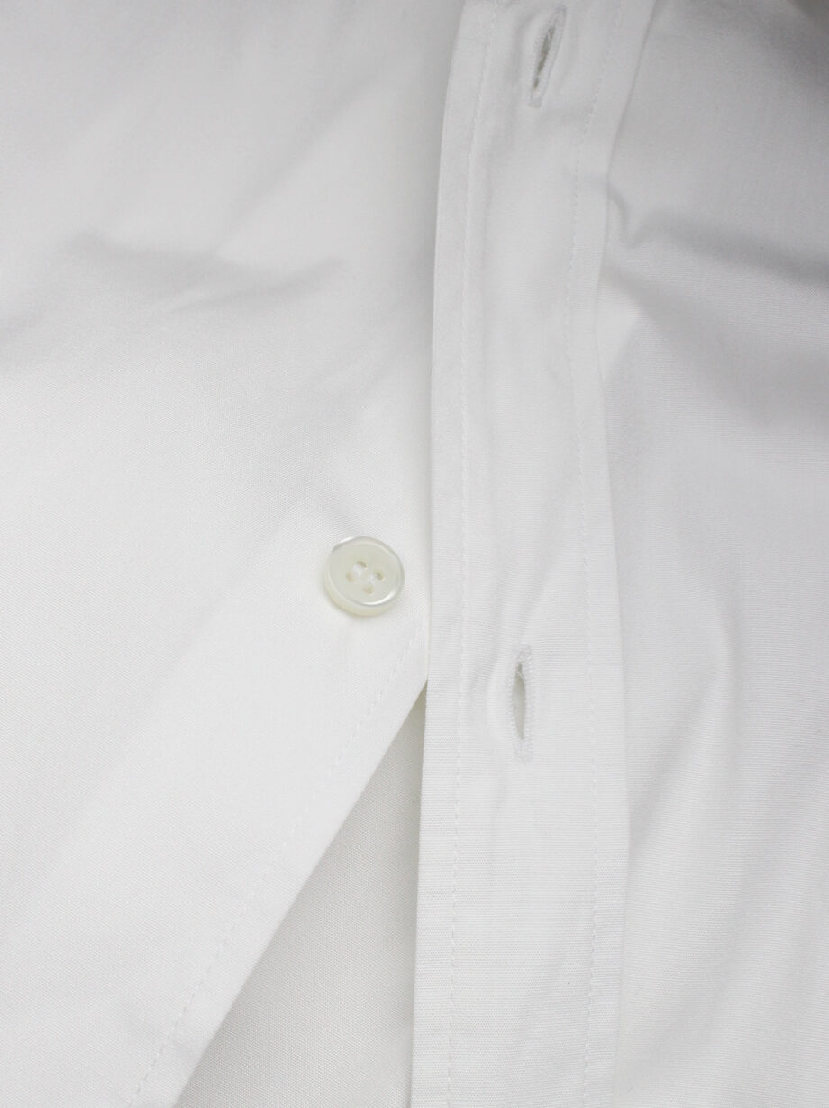 Comme des Garcons Shirt white shirt with belt straps across the back and at the gathered sleeves (6)