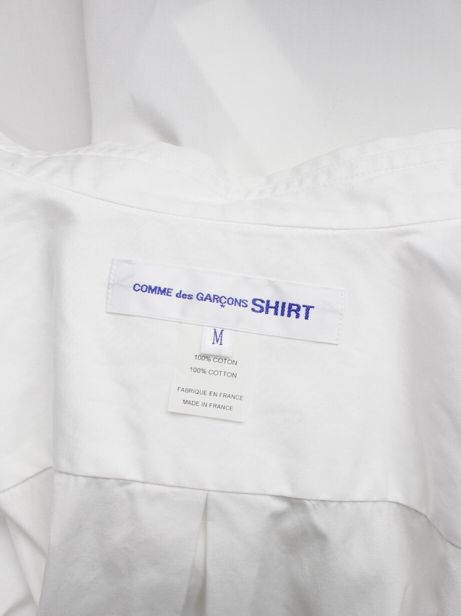 Comme des Garcons Shirt white shirt with belt straps across the back and at the gathered sleeves (7)