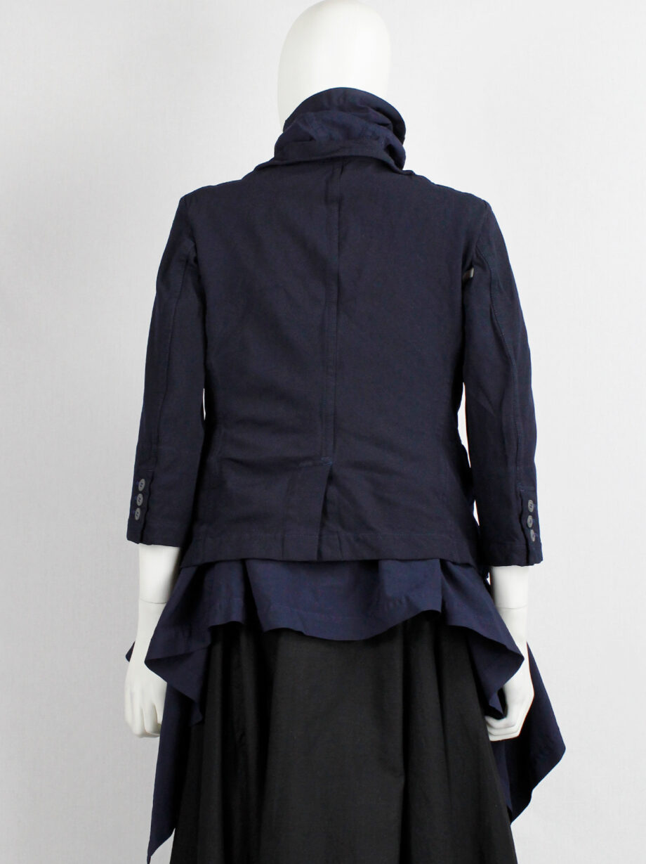 Comme des Garcons blue coat fused with longer draped fabric fall 2009 (11)