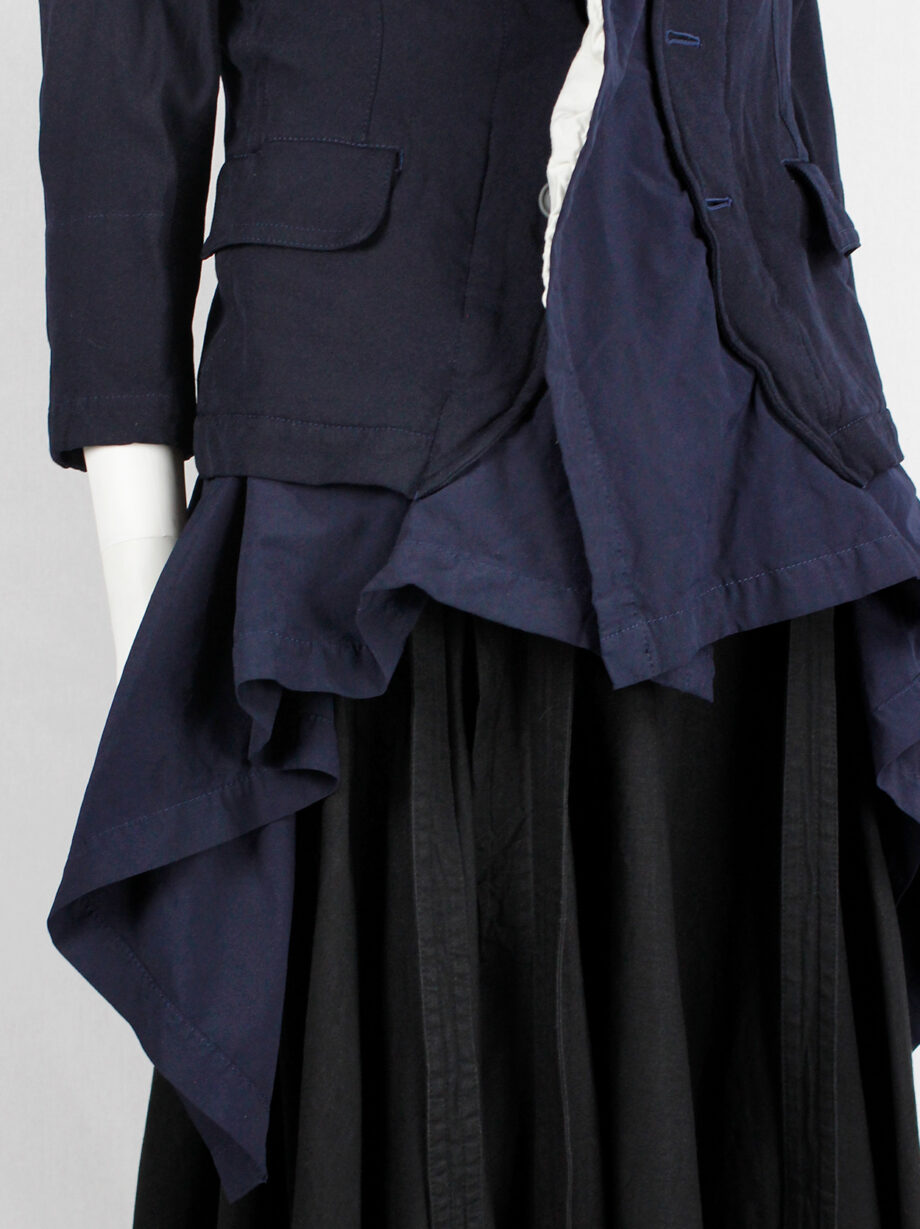 Comme des Garcons blue coat fused with longer draped fabric fall 2009 (9)