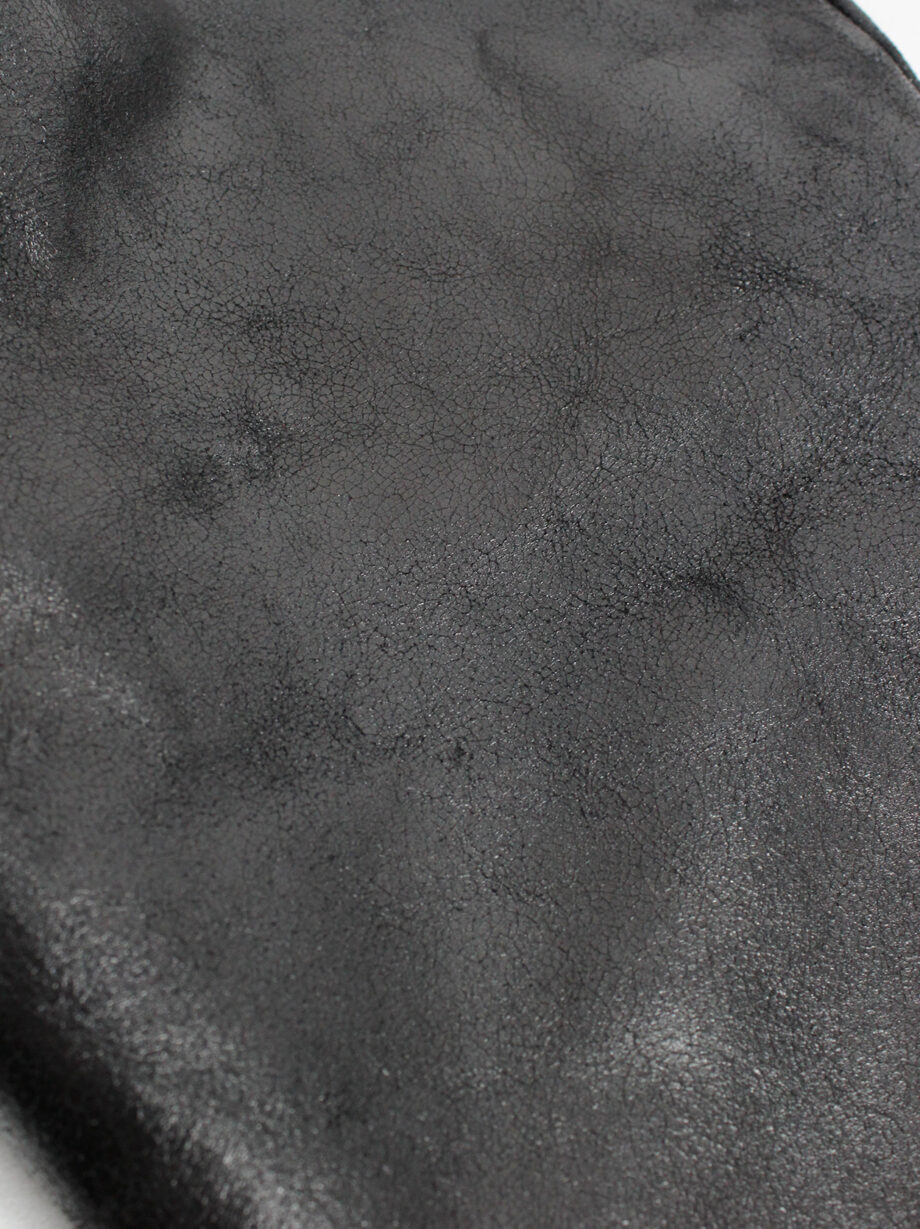 Maison Margiela MM6 black oversized bento bag in distressed leather spring 2012 (5)