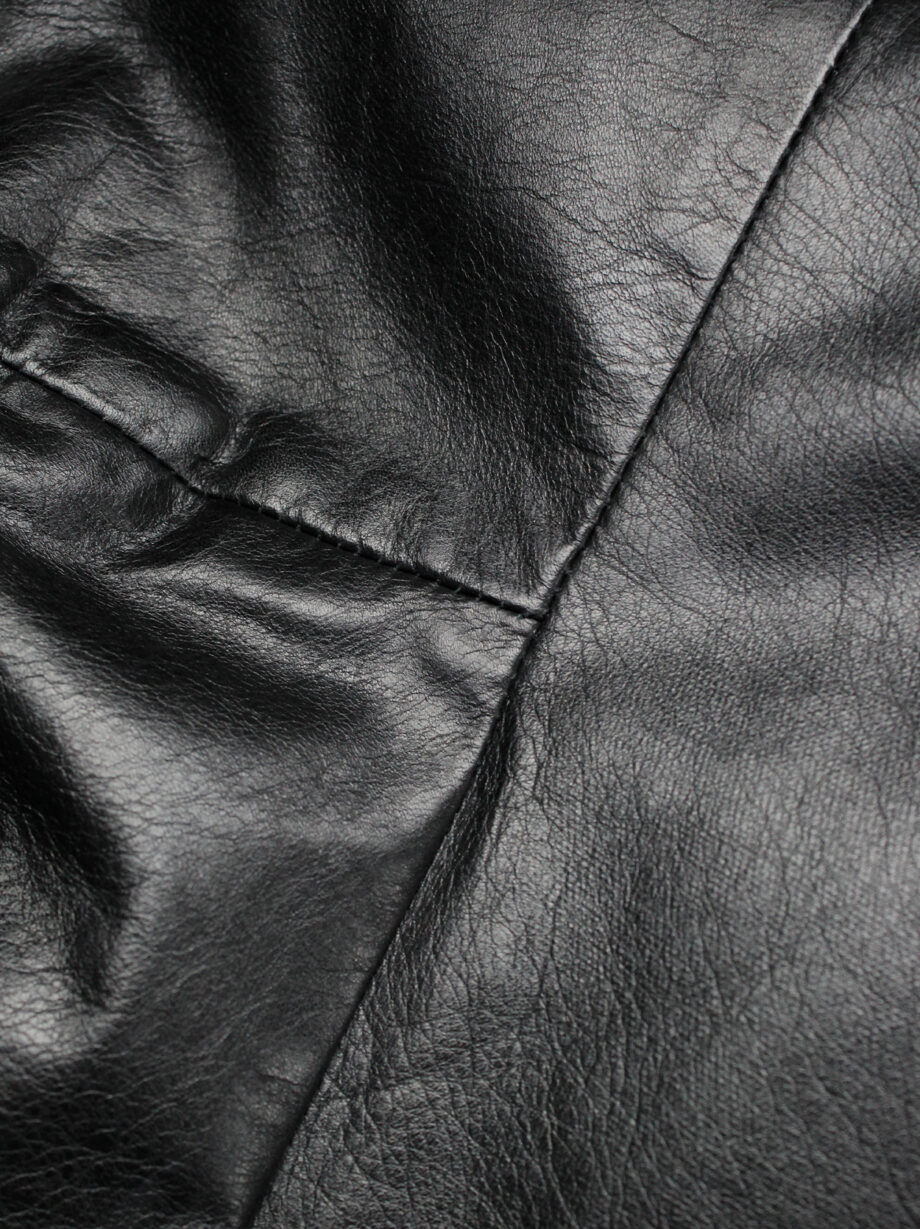 Maison Martin Margiela black strapless leather micro-dress spring 2010 (11)