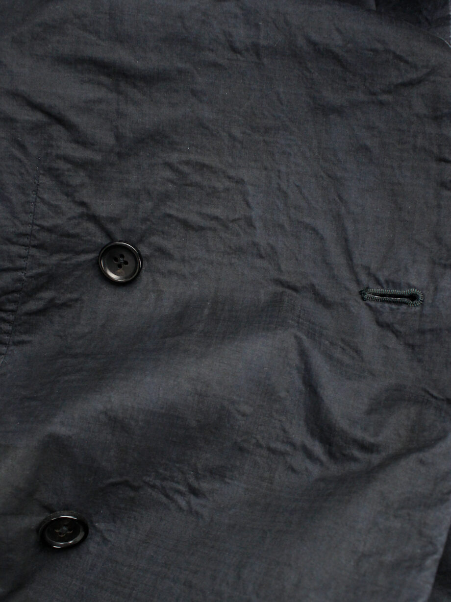 Nicolas Andreas Taralis dark blue slanted jacket with black painted bottom half (3)