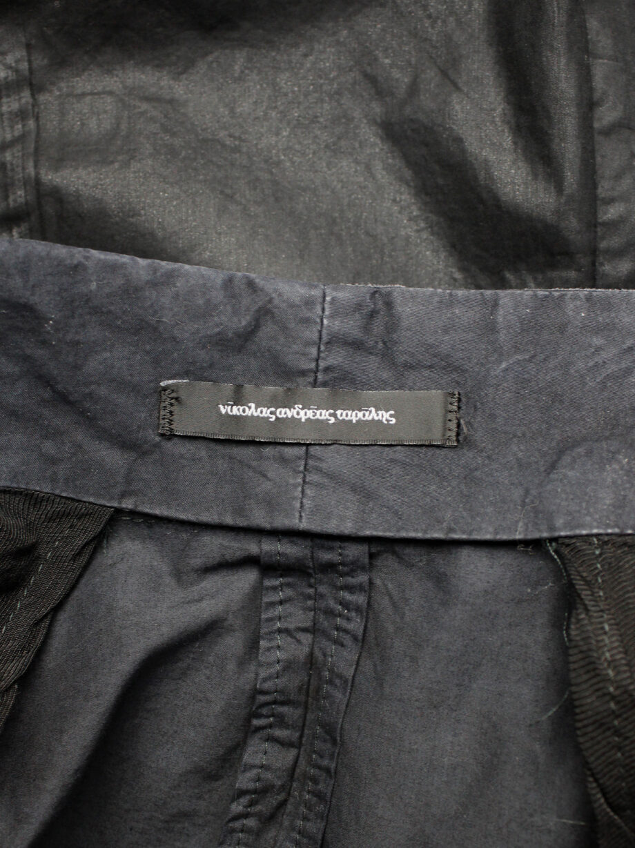 Nicolas Andreas Taralis dark blue slanted jacket with black painted bottom half (7)