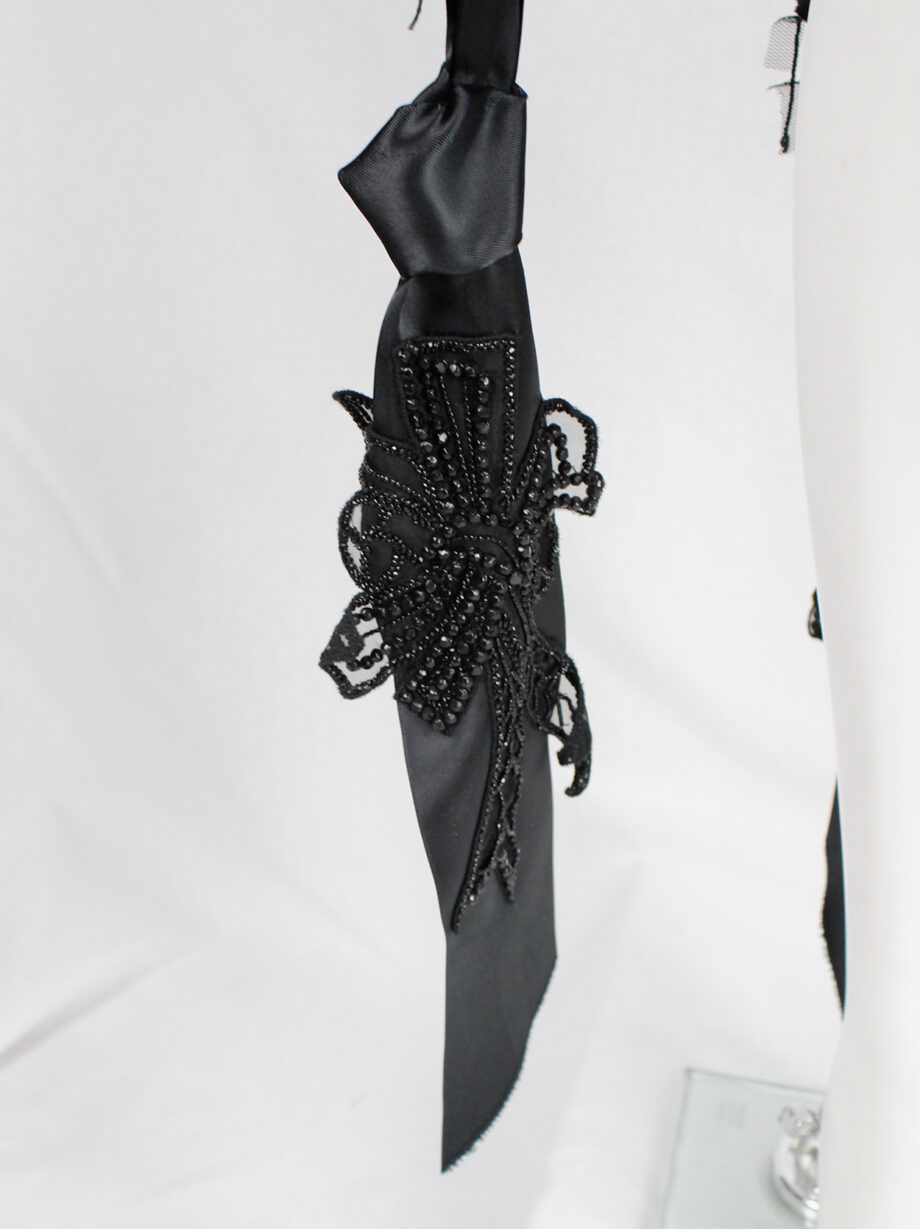 af Vandevorst black skirt made of deconstructed trousers and a wedding dress spring 2017 (18)