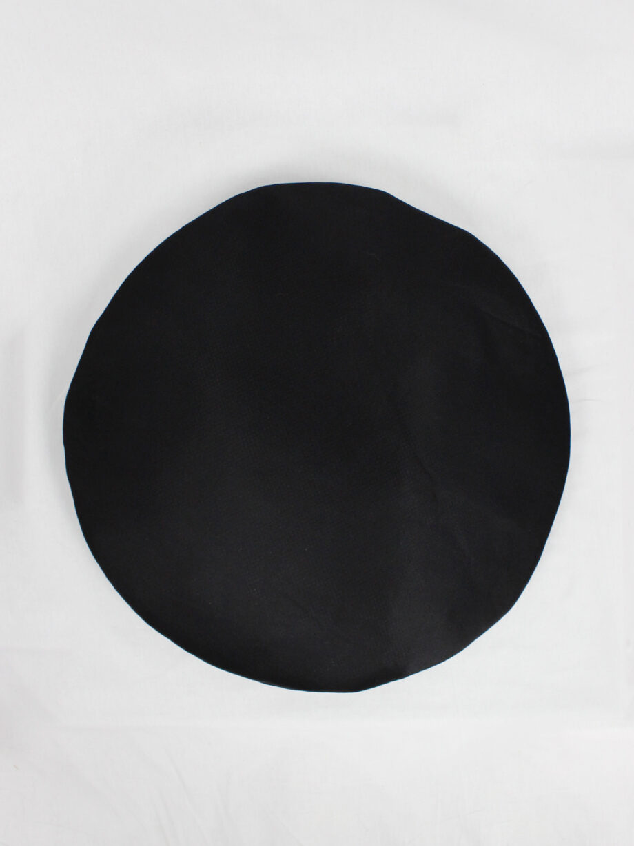 Caban de Zucca by Issey black oversized circular backpack or handbag (1)