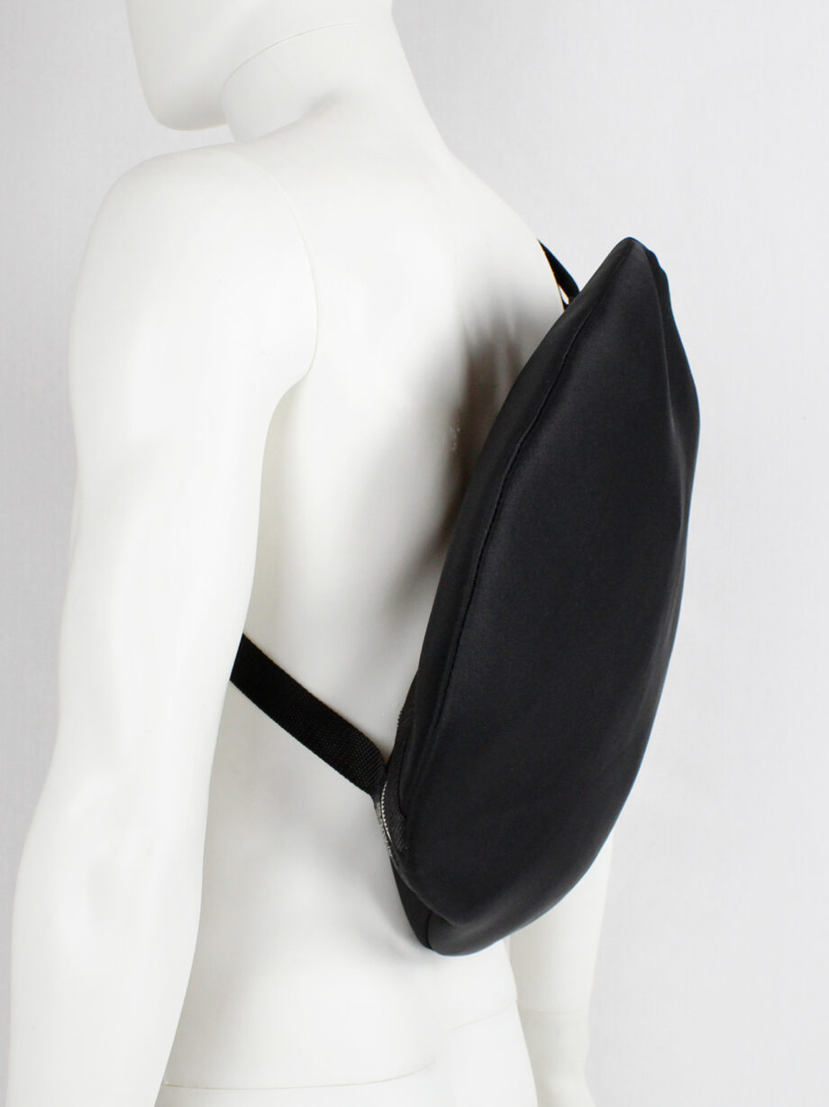 Caban de Zucca by Issey black oversized circular backpack or handbag (10)