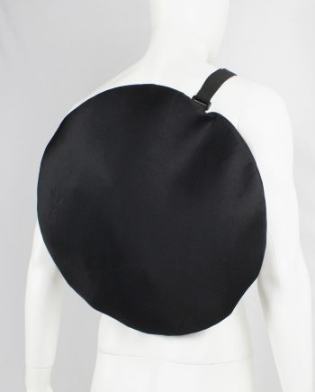 Cabane de Zucca by Issey black oversized circular backpack or handbag
