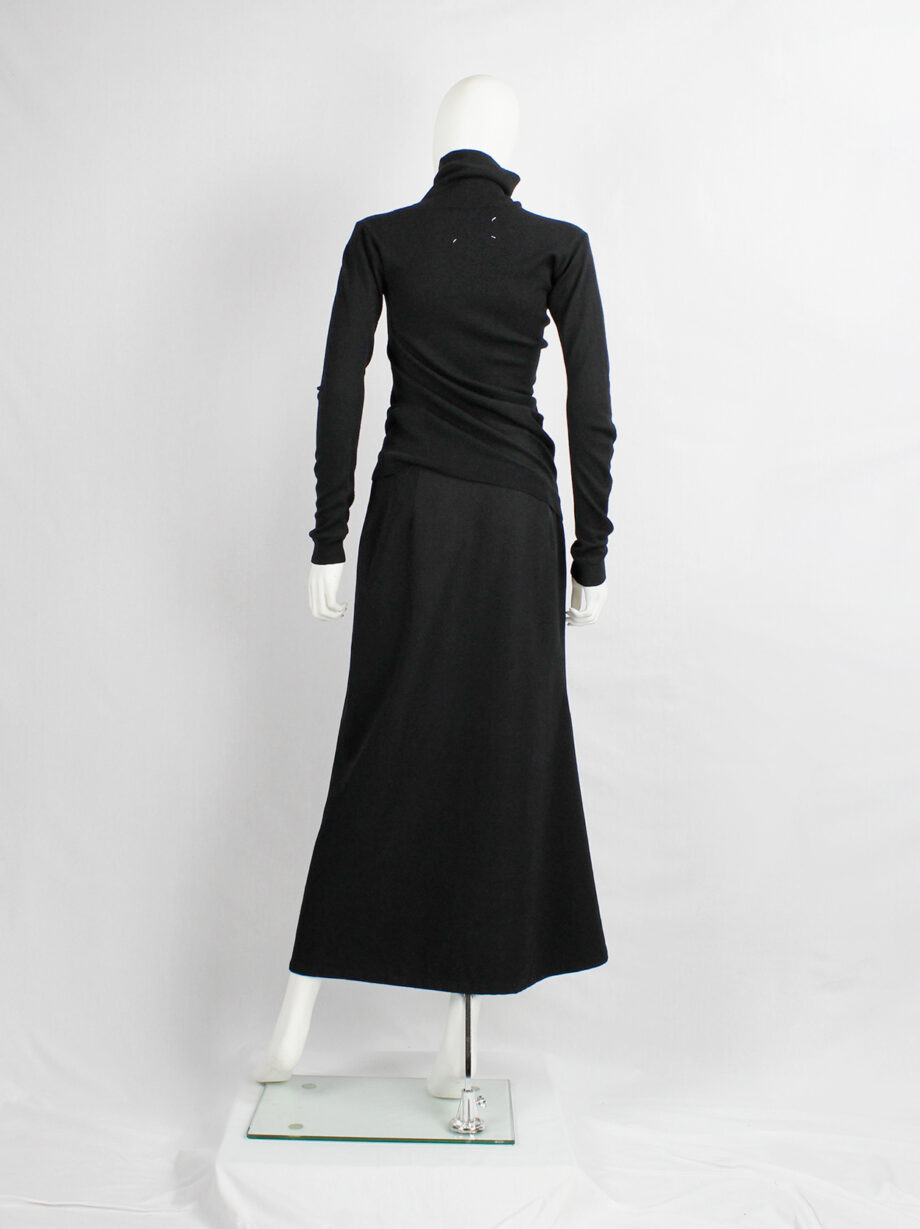 Maison Martin Margiela black turtleneck jumper with curved bodice and sleeves fall 2005 (12)