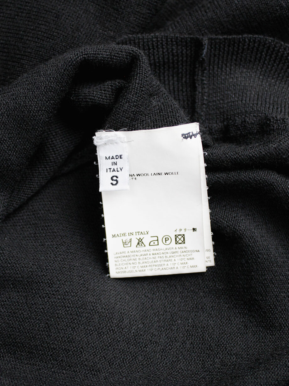 Maison Martin Margiela black turtleneck jumper with curved bodice and sleeves fall 2005 (15)
