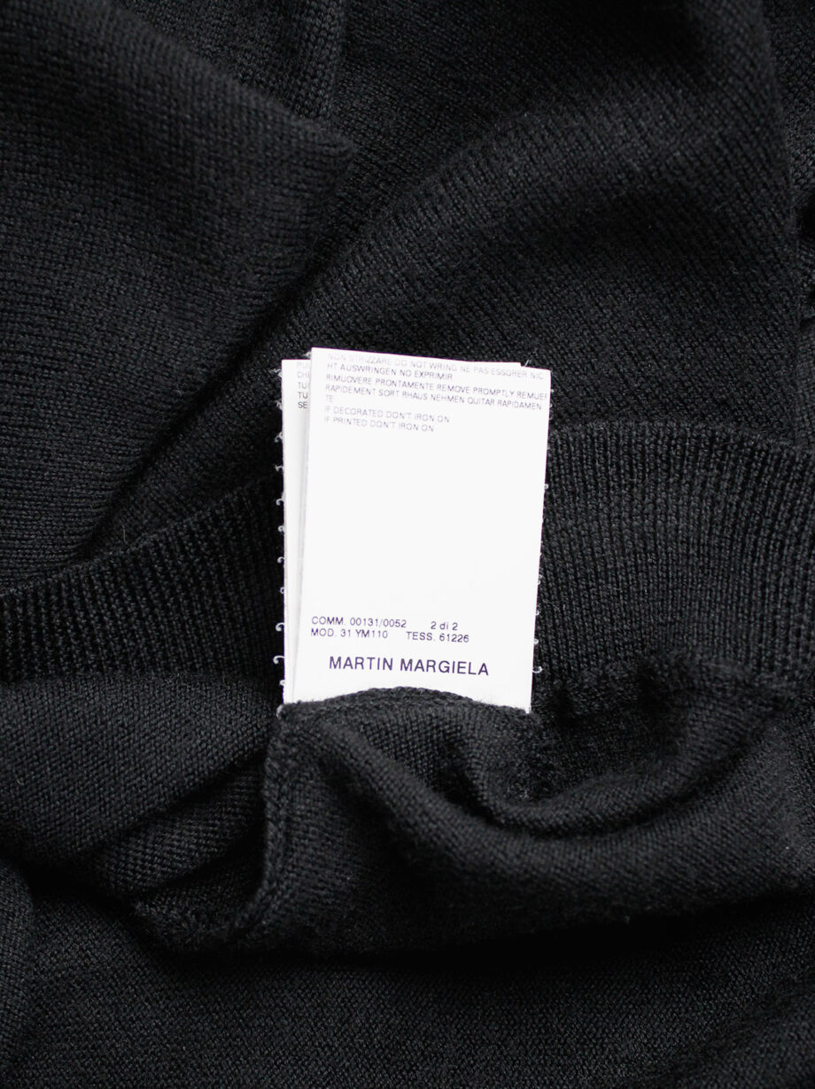 Maison Martin Margiela black turtleneck jumper with curved bodice and sleeves fall 2005 (16)