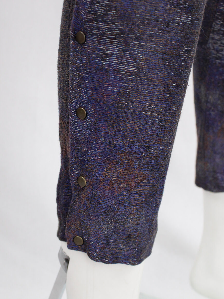 A.F. Vandevorst purple studded trousers made of interwoven threads spring 2014 (2)