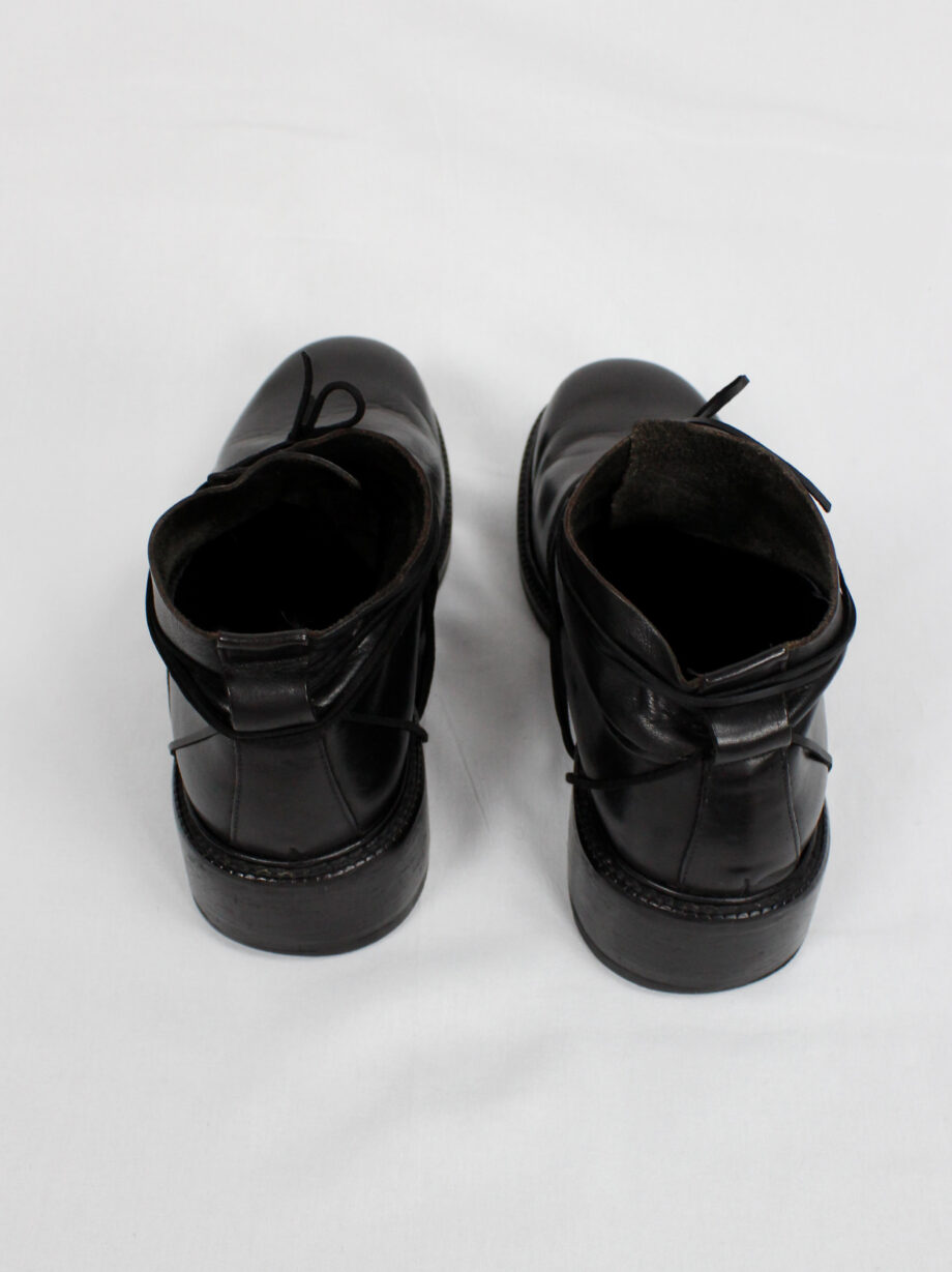 Dirk Bikkembergs black boots with flap and laces through the heel fall 1994 (14)