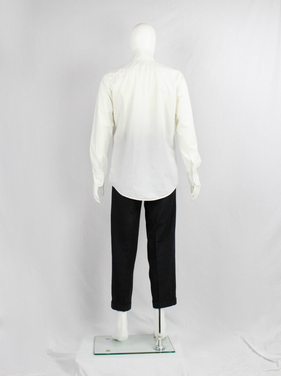 Maison Martin Margiela white shirt with torn out breastpocket (7)