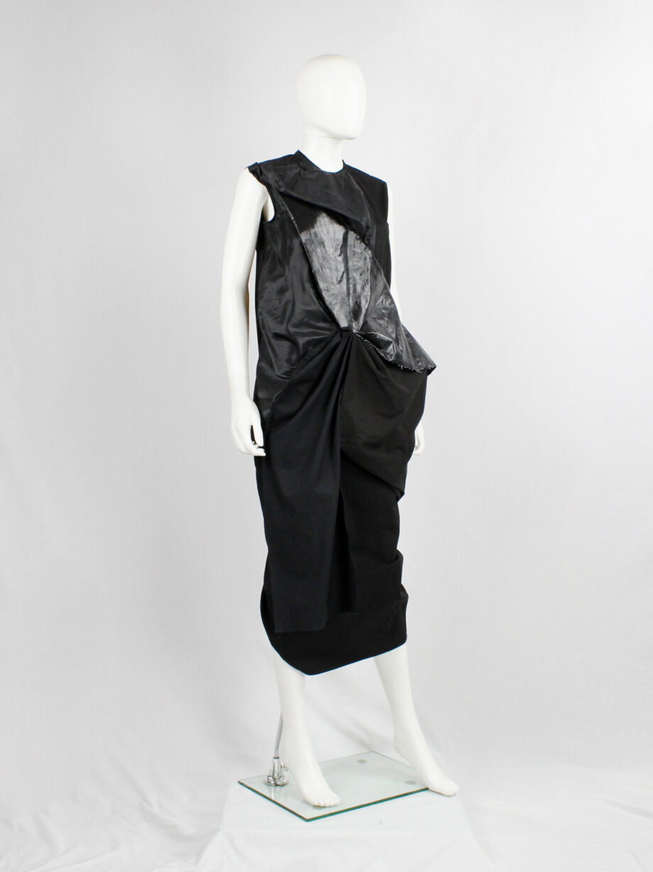 Rick Owens DRKSHDW black three-dimensional panelled dress with sas (1)