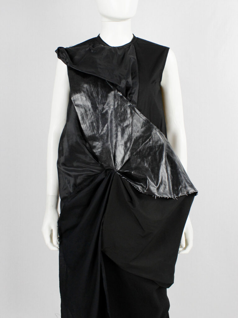 Rick Owens DRKSHDW black three-dimensional panelled dress with sash - V ...