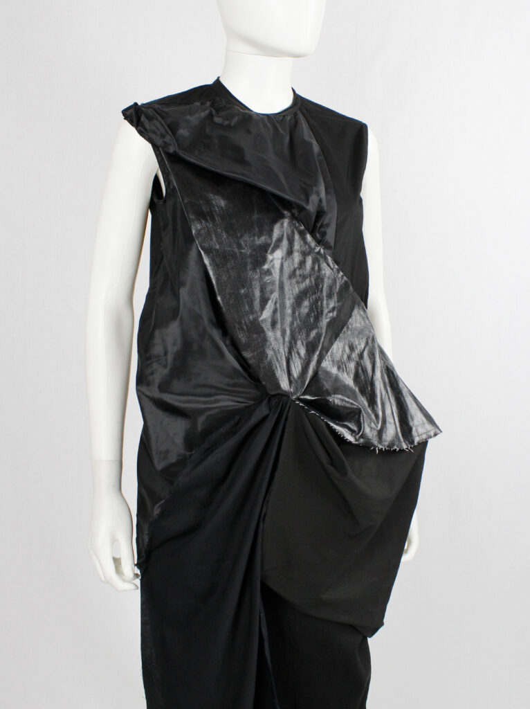 Rick Owens DRKSHDW black three-dimensional panelled dress with sash - V ...