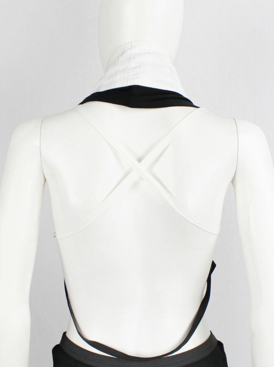 Ann Demeulemeester white waistcoat or bib with open laced back spring 2003 (6)