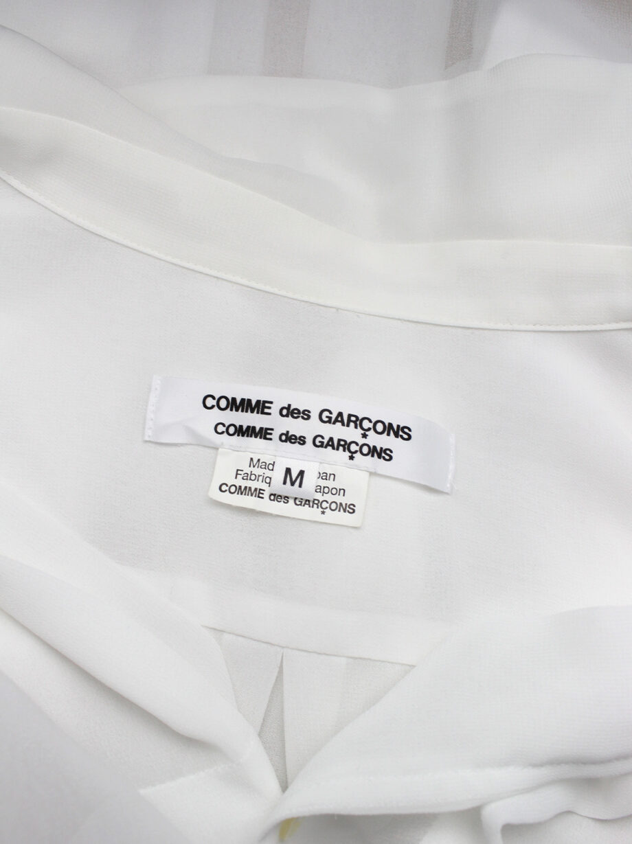 Comme des Garcons Comme white shirt with deformed ribbons spring 2015 (7)