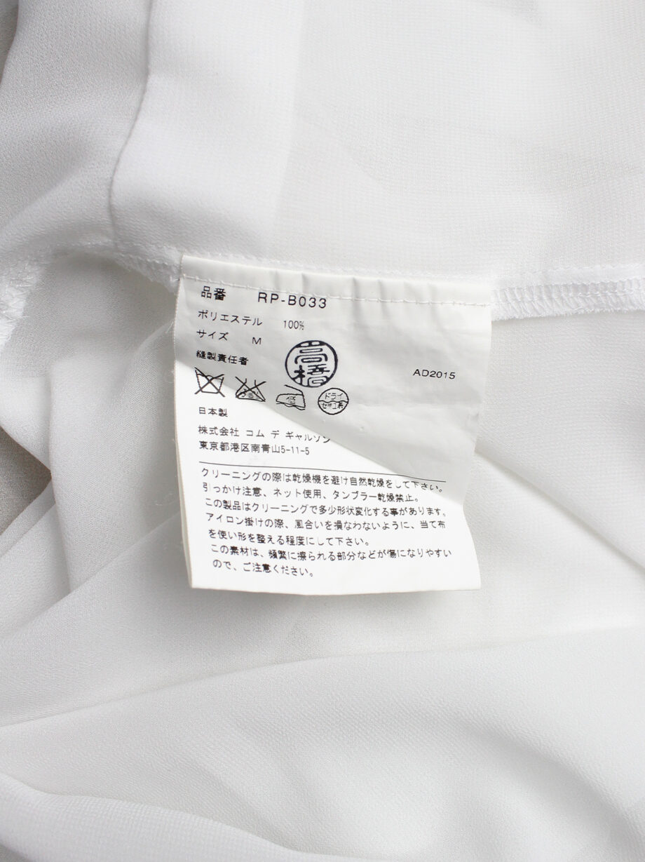 Comme des Garcons Comme white shirt with deformed ribbons spring 2015 (8)