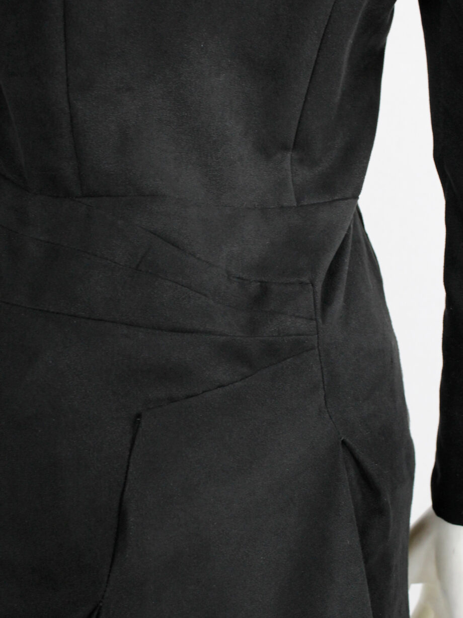 vintage af. Vandevorst black long military coat with silver cross buttons fall 2011 (23)