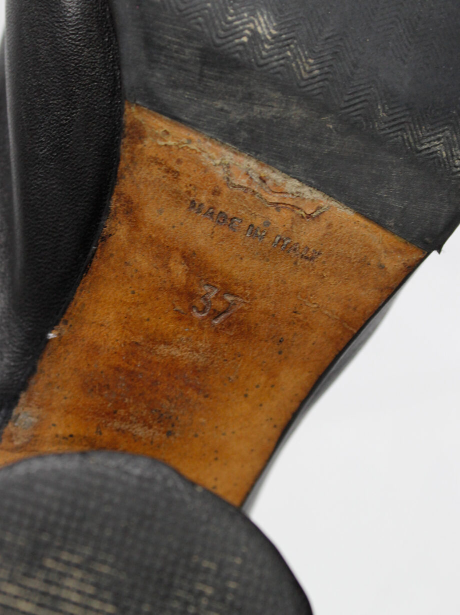 vintage Maison Martin Margiela black tabi boots with cylinder heel 1990s 90s archive (15)