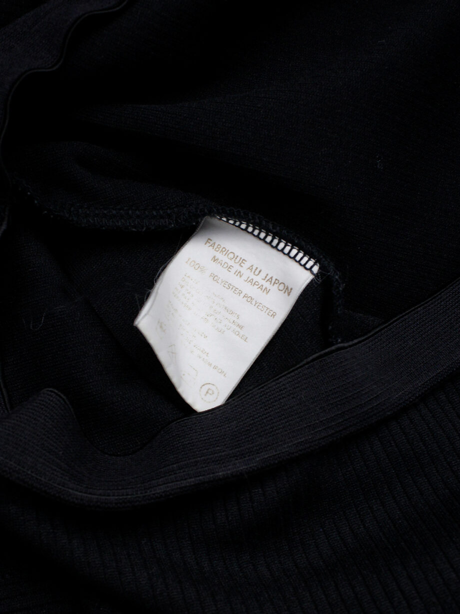 vintage Yohji Yamamoto ys black long pencil skirt with adjustable silver snap buttons (6)
