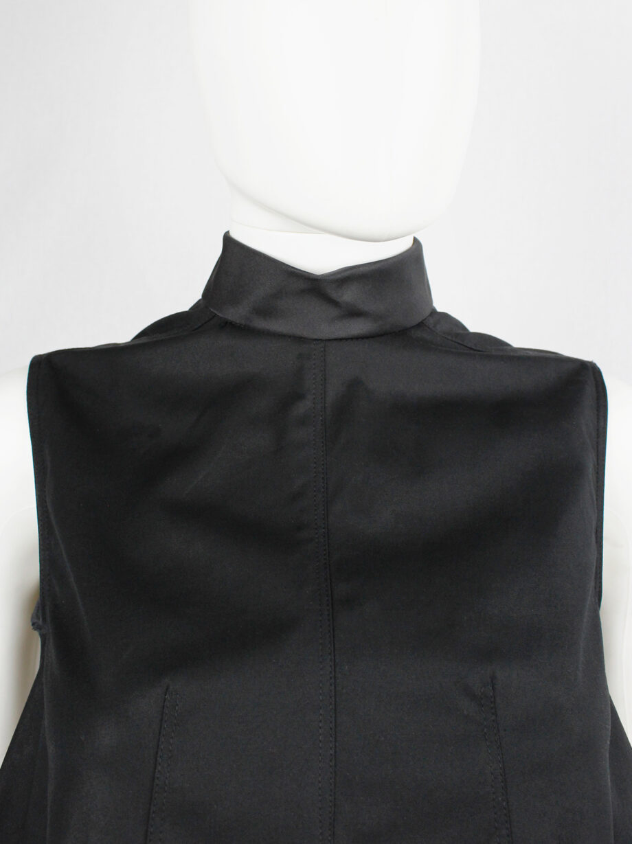 Rick Owens VICIOUS black geometric top with structured side wings and longer back spring 2014 (12)