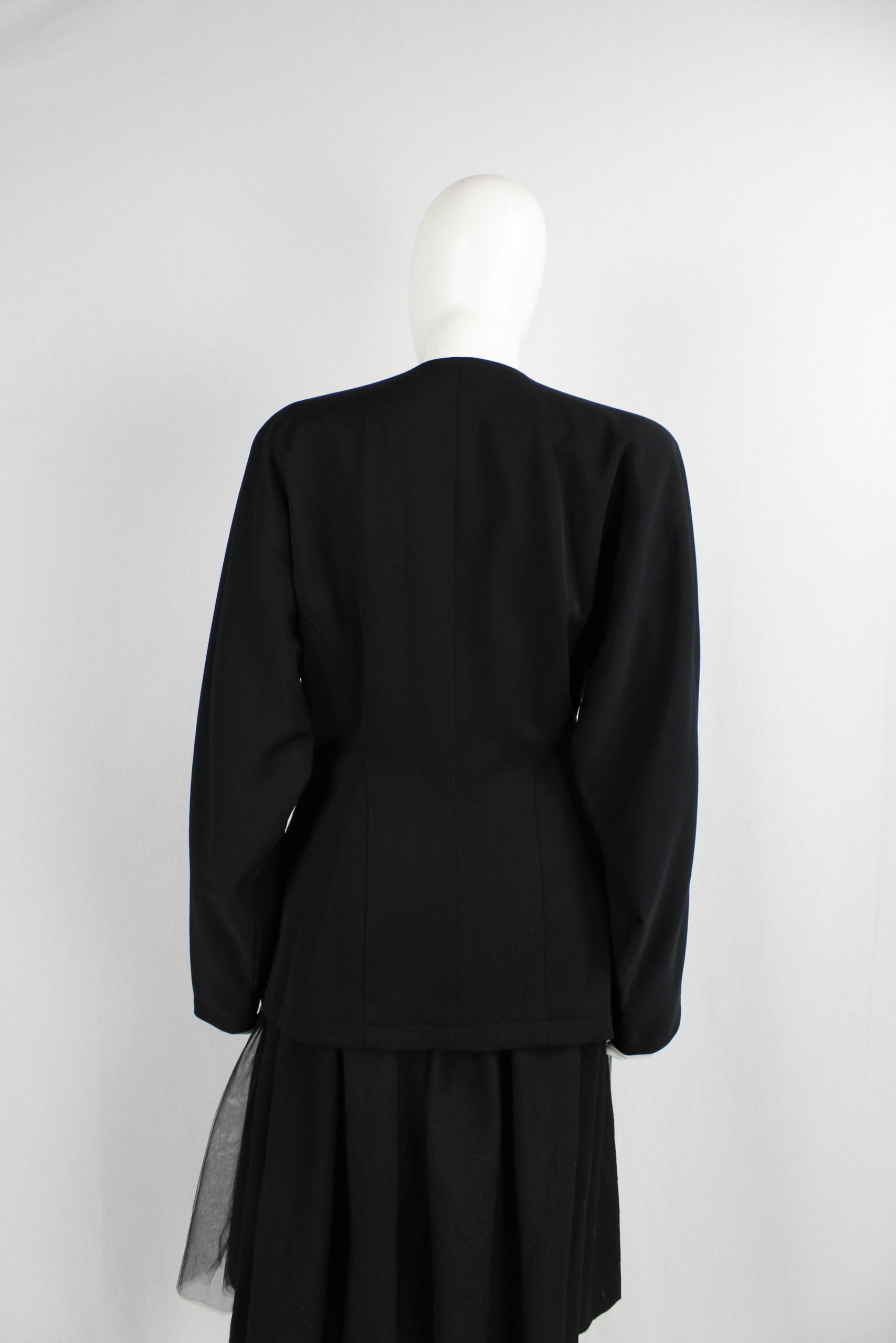 Y's Yohji Yamamoto black double breasted coat with four pockets — 1970 ...