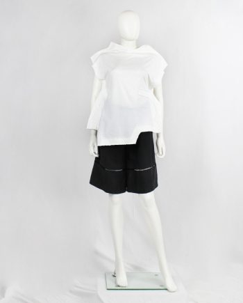 vintage Comme des Garcons white geometric two-dimensional paperdoll top fall 2012