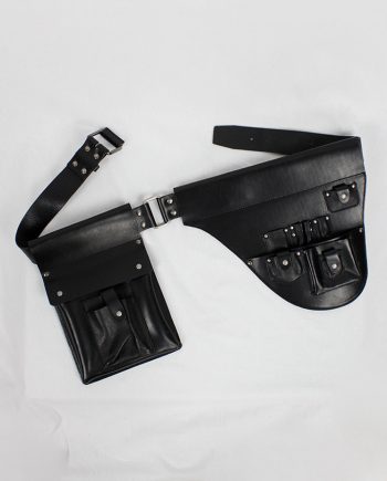 vintage Black leather studded tool belt designed by A F Vandevorst for their in-house staff