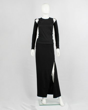 vintage af Vandevorst black sleeveless top with separate detachable sleeves fall 1999